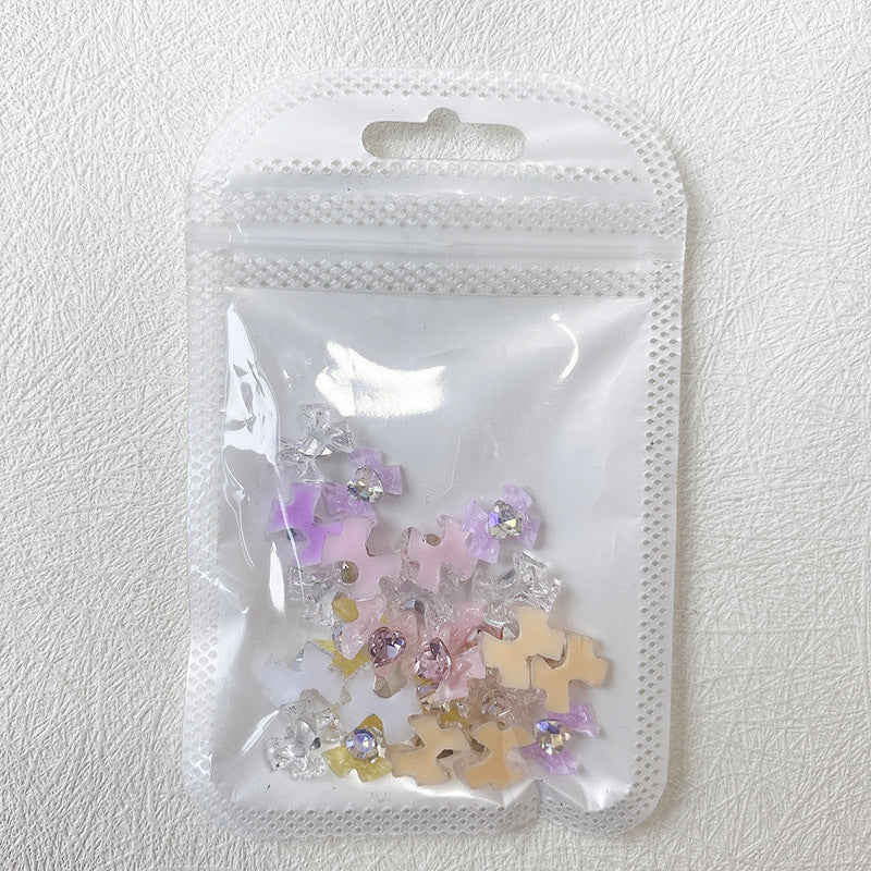 Wholesale 10PCS/Pack Bow DIY Resin Nail Stickers